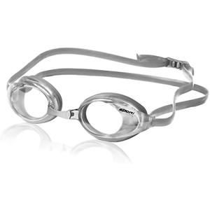 Sporti Unisex Adult Swimming Goggles, Antifog Swim Goggles for Men & Women, Shatter-resistant, Double Straps, Variety Designs (Clear Lens/Silver Frame)