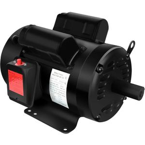 5HP Air Compressor Motor & Frame Farm Duty Motor, 1750 RPM Electric Motor 208-230V 28.5-27.0A,1-1/8" Shaft Diameter, 2.75" Shaft Length, CW/CCW 184T TEFC