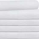 10 x White Bath Towels (Pack of 12, 22x44 Inches) - Economy, Lightweight, Quick Drying - Bulk Sets for Commercial Uses, Gym, Salon, Spa & Hair