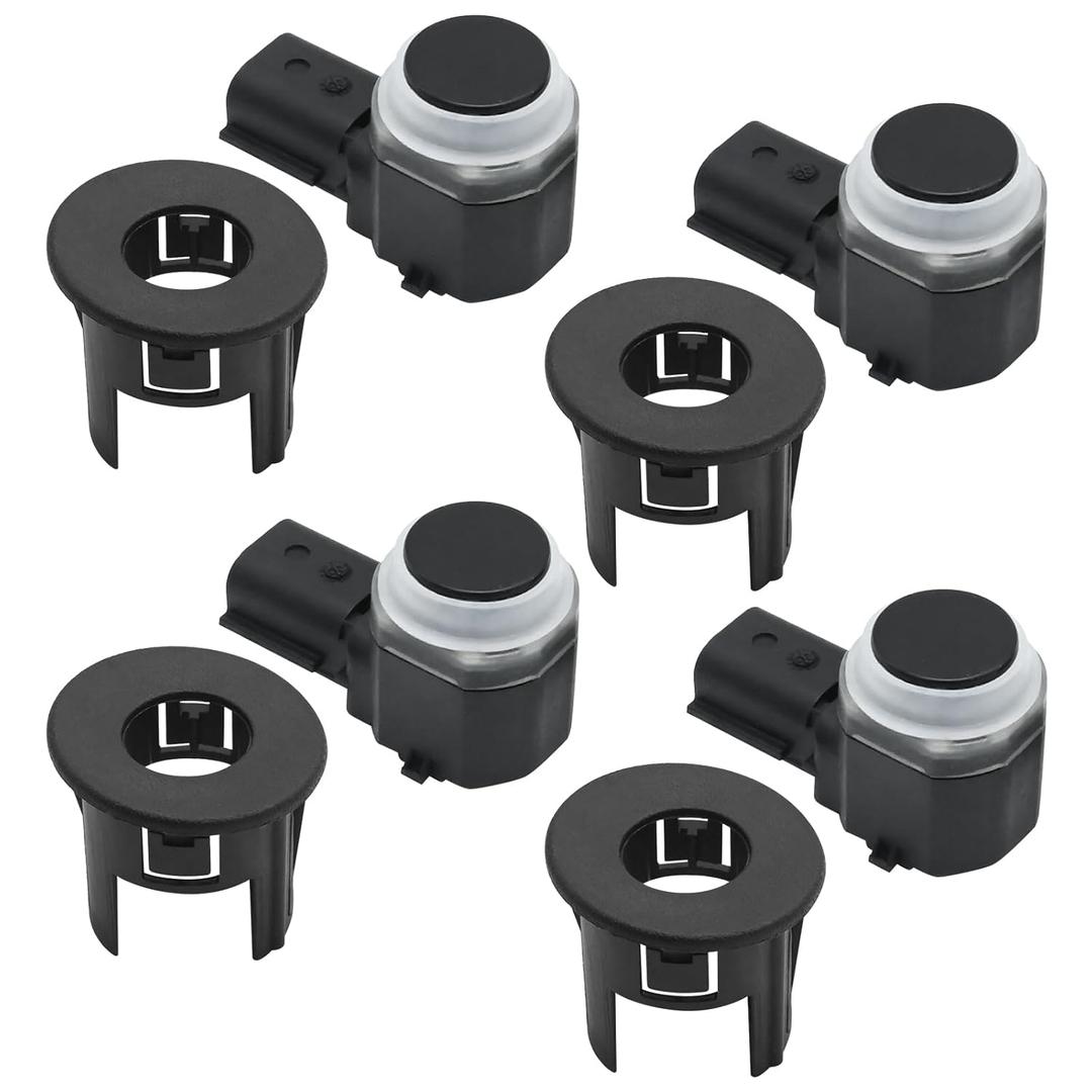 4Pcs Parking Reverse Aid Sensor with Retainer Bracket Replacement for Ford F150 F250 F350 F450 F550 2016-2018, Replaces# HC3Z15K859A, HC3Z-15K859-A, FL3Z-15K859-B, HC3T-15K859-EA