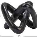 Creative Co-Op Modern Decorative Marble Link Knot, Black