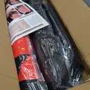 Car Seat Covers Full Set, Breathable Leather Automotive Front and Rear Seat Covers & Headrest for Reduce The Driving Fatigue, Compatible with Most Vehicles, Cars (Black&Red, Front Pair and Rear)