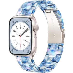 Calina Resin Bands Fits Apple Watch Bands for Women 42mm(Series 11/10) 41mm 40mm 38mm 46mm 45mm 44mm 42mm(S3/2/1) 49mm, Light Cute iWatch Bands for Apple Watch Series 11 10 9 8 7 6 5 4 3 SE Ultra