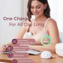 Momcozy Breast Pump Hands Free Mobile Style | M6, Wearable Breastfeeding Electric Breast Pump Ideal Rhythm More Milk, DoubleFit Flange More Fit & Discreet with 3 Modes 9 Levels, 24mm - 2 Pack Cozy Red