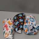 Babygoal Baby & Toddler Girl Swim Diapers, Reusable Adjustable Washable One Size Fits 6M-3T Gifts and Swimming Lessons 3 Pack 3ZSD24 (Large, Boat, Bear,dinosaur)