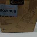 Orzbow Portable Baby Bouncer, Foldable Baby Bouncer Seat with Storage Bag and Removable Play Bar, 3 Recline Positions, 0-12 Months Up to 20lbs, Ergonomic Design, Easy to Wash, Gray