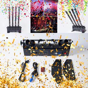 4HEAD Electric Confetti Launcher Confetti Shooter with Wireless Remote for DJ Party Nightclub Wedding Stage Concert Event Show