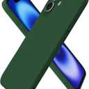 oakxco for iPhone 17 Case Silicone, Ultra Slim Thin Phone Case for Women Girls, Plain Solid Color Minimalist Aesthetic Cute Girly Design, Soft Rubber Gel TPU with Camera Cover Protection, Dark Green