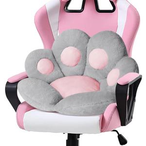 Ditucu Cat Paw Cushion Kawaii Chair Cushions 27.5 x 23.6 inch Cute Stuff Seat Pad Comfy Lazy Sofa Office Floor Pillow for Gaming Chairs Room Decor Grey (Small)