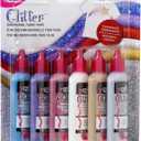 Tulip Puff Paint Glitter Colors 6-pack, Multi-Surface, Premium Quality, Nontoxic & Waterproof Craft Paint, Permanent on Fabric (1.25 Fl Oz (Pack of 6))