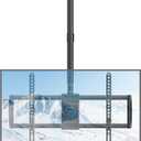 MOUNTUP Ceiling TV Mount for 40-75 Inch Flat Curved TVs, 360 Rotation Heavy Duty Articulating Pole with 110lbs Capacity, Max VESA 600x400mm, Adjustable Height Bracket for Restaurant/Office, MU0040