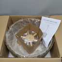 Gold Crystal Chandelier Modern 18" Round Semi Flush Mount Ceiling Light for Dining Living Room Bedroom & Foyer - Large Round Pendant Fixture
