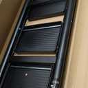 HBTower 3 Step Ladder, 3 Step Stool for Adults, 3 Step Ladder Folding Step Stool with Cushioned Handle Step Ladder with Wide Pedal Ergonomic Design, Black