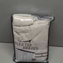 PleatedDrapes 102 Inch Long Curtains for Living Room, Light Filtering Privacy Pinch Pleated Curtain Back Tab for Track System Semi Sheer Drapes Cream Ivory Faux Linen Textured 40" W x 102" L 2 Panels (Birch)