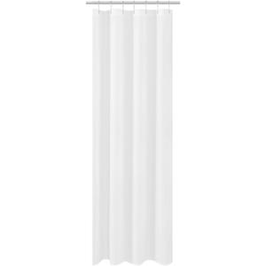 N&Y HOME Fabric Small Stall Shower Curtain Liner Extra Long 36 x 84 inches, Hotel Quality, Washable, Water Repellent, White Bathroom Curtains with Grommets, 36x84