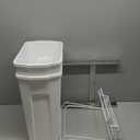 Rev-A-Shelf Double 27 Qt Pull Out Chrome Wire Trash Can Container Bin Bottom Mount for Kitchen Cabinet with Full-Extension Slides, White, RV-15PB-2 S