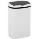 BestOffice Kitchen Trash Can Broken-Resistant Plastic Touch Free High-Capacity Garbage Can with Lid for Bedroom Bathroom Home Office 50 Liter 13 Gallon Garbage Can Automatic Waste Can (White)
