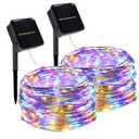 Twinkle Star 2 Pack Solar Christmas Lights Outdoor, Total 80 FT 240 LED Solar Powered Christmas Fairy Lights Waterproof with 8 Modes for Patio Garden Party Backyard Wedding Decorations Multicolor
