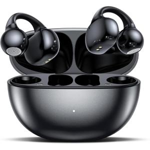 AI Translation Earbuds Real Time, 3-in-1 Translator Earbuds 150 Languages & Accents,language translation earbuds, fit iOS and Android, Open-Ear Clip-On Design Fit for Business Travel Learning(Black)
