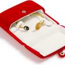 Oirlv Red Velvet Bracelet Box Premium Velvet Jewelry Gift Box for Bracelet Bangle Proposal Wedding Jewelry Holder Storage