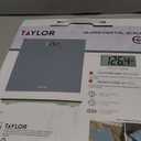 Taylor Digital Bathroom Scale for Body Weight, Slate Blue Tempered Glass Platform, 350 lb Capacity, 4 Precision Sensors, Instant-On Technology, 11 x 11 in, 3 Pack