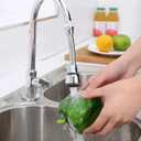 Silver Faucet Sprayer Extension, Faucet Extension Tube, 360 Degree Rotation Faucet Extender, Sink Tap Extension Tube, Water Saving for Sink Tap Kitchen Bathroom AccessoriesFaucet Parts