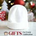 PFFY Unisex Beanie Hats for Men Women Knit Winter Beanies (White)