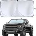 EcoNour Truck Windshield Sun Shade & Sun Block | Sun Shade for Windshield | Automotive Interior Accessories & Truck Window Shades for Heat & UV Protection | X-Large (69" x 35")