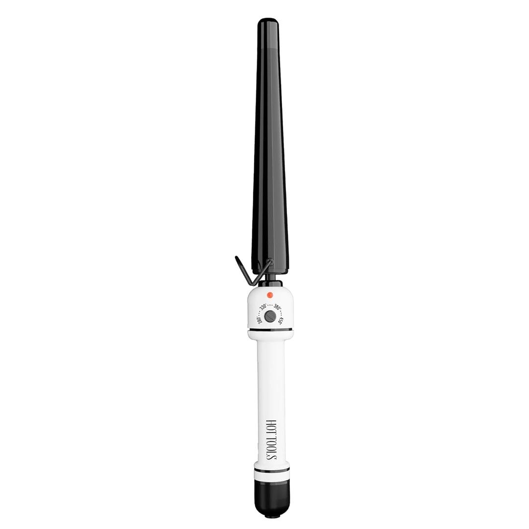 HOT TOOLS Professional Nano Ceramic Extra Long Tapered Curling Iron for Shiny Curls, 3/4 to 1 1/4 Inches