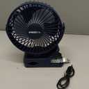 Clip on Fan 65 Hours Portable Desk Fan Rechargeable with LED Lights & Hooks 12000 Capacity Battery Operated Fan with Clips Small Desk Fan Mini Fans for Tents Travel Outdoor Camping Golf Cart Stroller