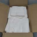 Amazon basics 100% cotton Lightweight quick-dry bath towel set, 8-piece, white, 10" x 7"