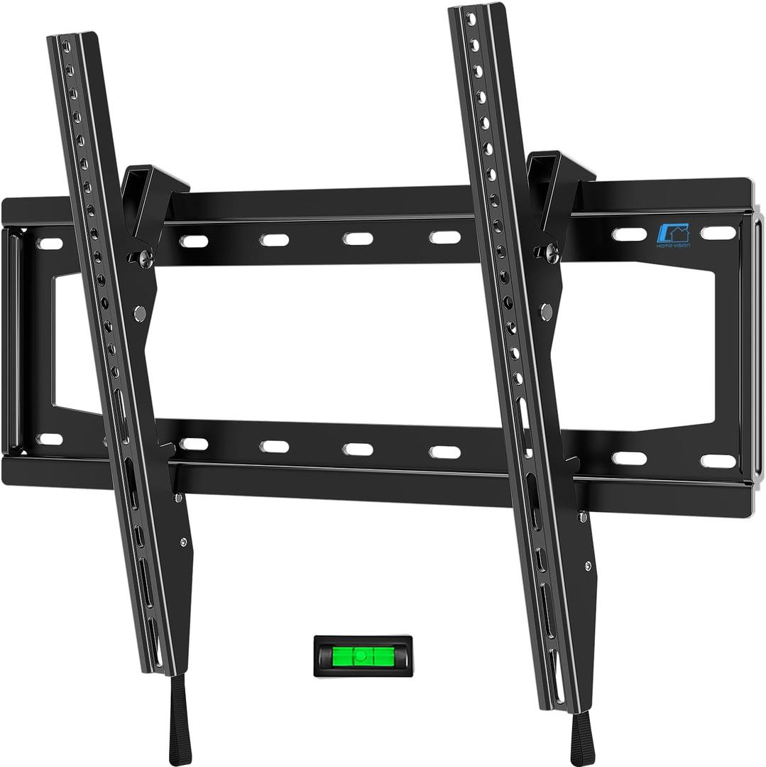 HOME VISION Tilt TV Wall Mount Bracket for 26-65 Inch Flat/Curved TVs, Max VESA 400X400mm, 100Lbs Capacity, Fits 8-16 Inch Wood Studs, Universal Low Profile, HV9401