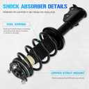 ILONPA 172284 172285 Front Struts Shocks for 06-11 Honda Civic 1.8L ONLY Coupe (EX, LX, DX) 2006 2007 2008 2009 2010 2011, w/Coil Springs Strut Shock Absorbers Assembly - [Exc. Sedan & Si/Hybrid/Gx ]