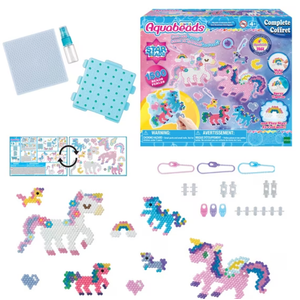 Aquabeads Mystic Unicorn Set, Complete Arts & Crafts Bead Kit for Children - over 1,500 beads, three keychains and display stand