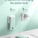 VEGER Portable Charger with Built-in AC Plug and Cables, All in One 10000mAh Ultra Slim Power Bank Travel Essentials, Fast Charging Battery Pack Compatible with iPhone, Samsung, Android (Green)