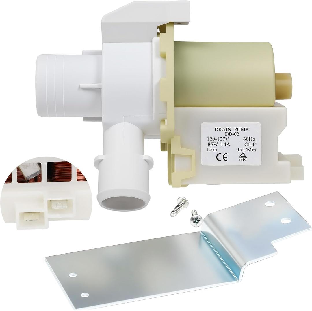 DP035-043 WH23X10043 Washer Water Drain Pump Compatible with GE Hotpoint Washing Machine Drain Pump Replacement GTAN2800D0WW GTAN2800D1WW GTAN2800D2WW GTWN4250D0WS GTWN4250D1WS, Replace WH23X10043-8PK