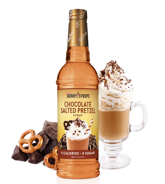 Sugar Free chocolate Salted Pretzel Syrup, 25.4 Fl Oz, 1 Pack, BBD 06/06/2026