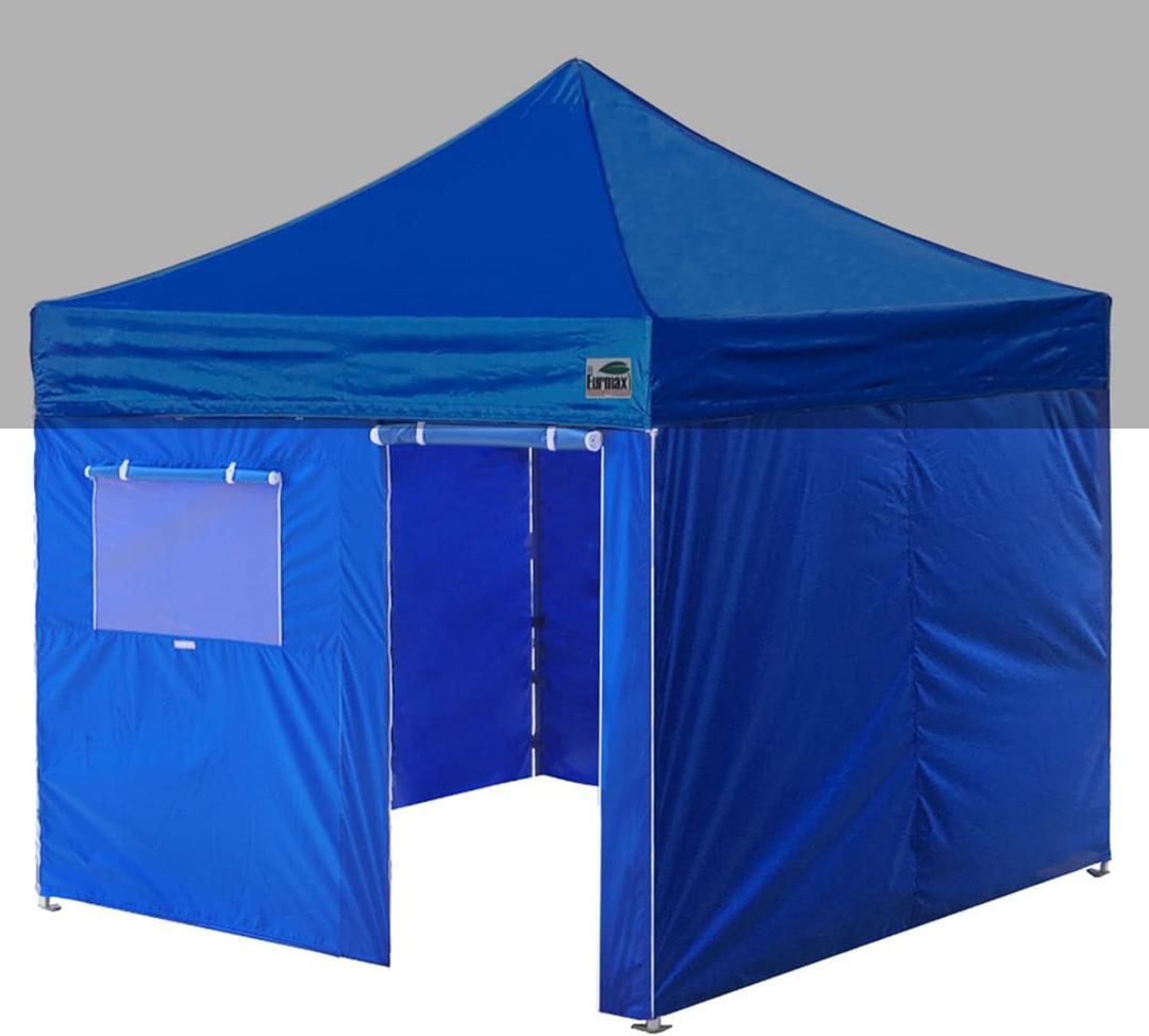 Eurmax USA 10 x 10 Full Zippered Walls for Easy Pop Up Canopy Tent,Enclosure Sidewall Kit with Roller Up Mesh Window and Door 4 Walls ONLYBlue