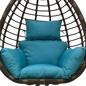 Egg Chair Cushion Waterproof Outdoor/Indoor-Thicken Hanging Basket Swing Cushion,Hanging Egg Chair Cushion Replacement with Headrest for Outdoor Patio Garden Furniture
