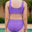 blibean Teen Girls Swimsuits Two Piece Bikini Sets with Chest Pad Size 6-15 Years (Purple, M)