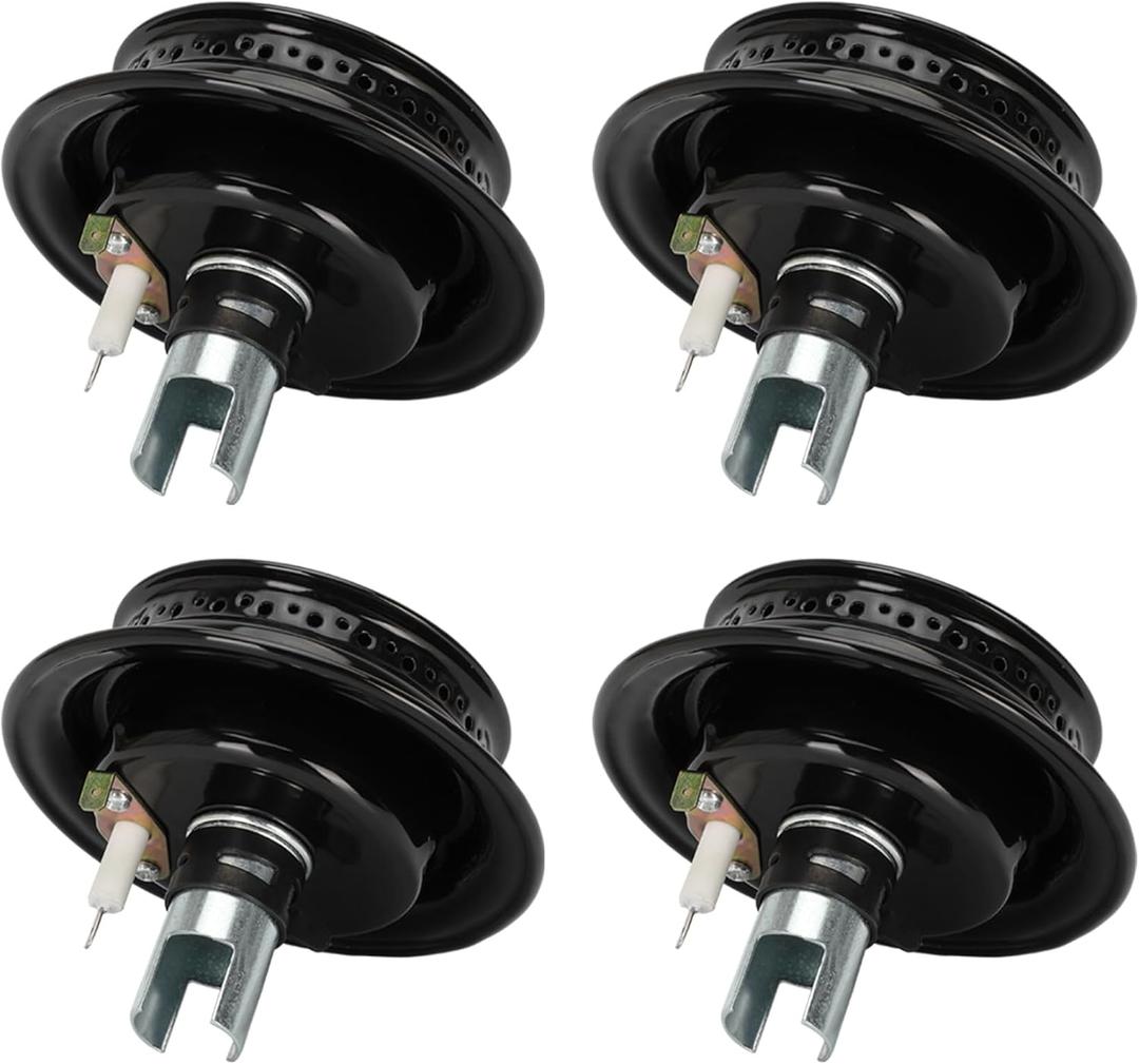 NEW Upgrade 3412D024-09 Gas Range Sealed Burner Head & Igniter Assembly Replacement Partsuitable for Magic Chef and Maytag series, replacing 74003963, 12500050, WP3412D024-09, 3412D018-09