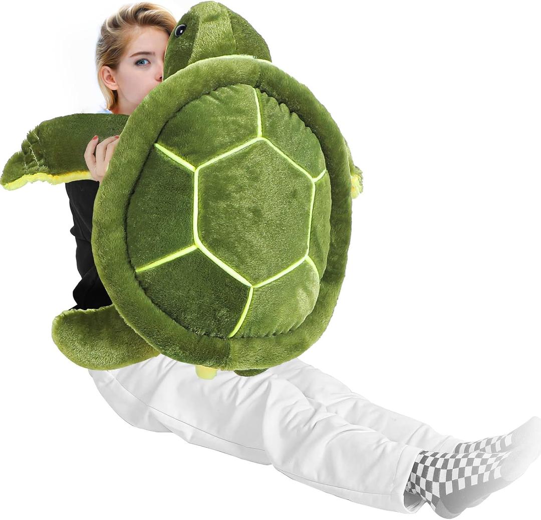 Civaner Turtle Stuffed Animals Sea Turtle Plush, Valentines Day Gifts for Kids, Plush Pillow Toys, Tortoise Toys Doll for Birthday(30 Inches)
