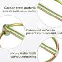 MBAIYO 10Pcs Heavy Duty Lynch Pin Assortment Kit with Ring, 1/4 Inch Pin Locks Round Carbon Steel Linch Pins Trailer Coupler Pins for Trailers Farm Tractors Trucks Lawn Mowers And Industrial Equipment