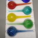 Large Self Watering Globes for Plants Set of 6 - Automatic Glass Plant Watering Bulbs for Indoor & Outdoor Use - Multicolored Watering Devices for Daily Plant Care