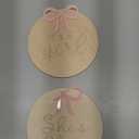 It's A Girl Gender Reveal Decorations - She's Here Wooden Card, Hospital Birth Gender Announcement, Girls Bow Hospital Sign, Baby Birth Sign Double Sided Engraving Photo Props