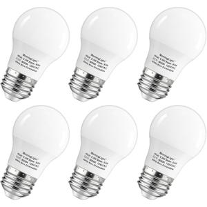 MorningLight 6 Pack A15 LED Bulbs 60W Equivalent, Non-Dimmable, Daylight 5000K, E26 Base, 6.5W 600 Lumens Bulb, A15 LED Light Bulbs for Ceiling Fan, Wall sconces, 25000+ Hours Lifespan