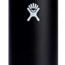 Hydro Flask 24 Oz Wide Flex Straw Cap Bottle - Insulated Stainless Steel - Wide Straw Lid, Non Spill, Leakproof in Black