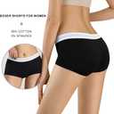 Uizuooy Women's Boxer Briefs Cotton Underwear Briefs Full Coverage Soft Anti Chafing Ladies BoyShorts Panties 5 Pack XL
