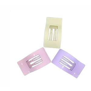 3Pcs Flat Hair Clips for Women Girls, Matte Flat Claw Clips, Strong Styling Large Hair Clips for Thick Hair， French Duckbill Hair Clip（White Matte, Two Shiny Sides)