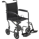 Drive Medical TR39E-SV Transport Wheelchair, Swing-Away Footrest, Silver
